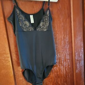 Warner's Black Lace Shapewear Bodysuit